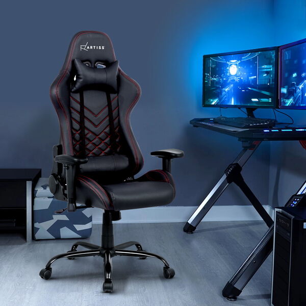 Gaming Office Chairs Computer Desk Racing Recliner Executive Seat Black