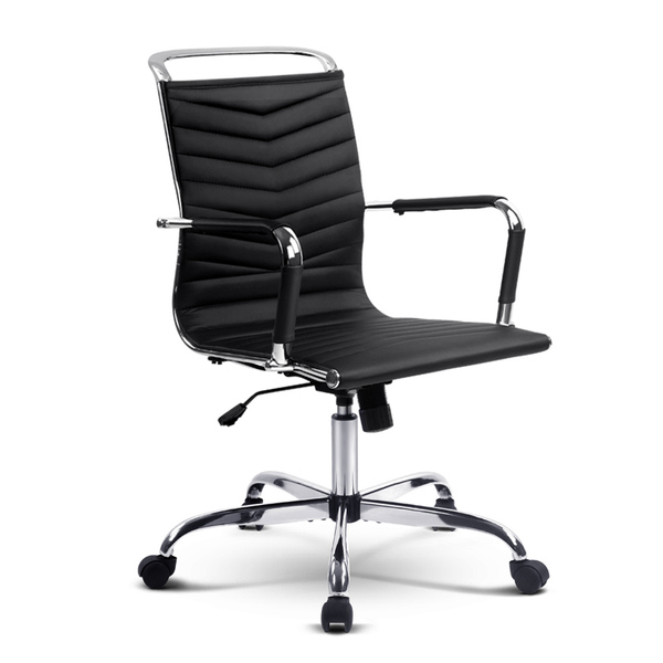 PU Leather Office Chair Black
