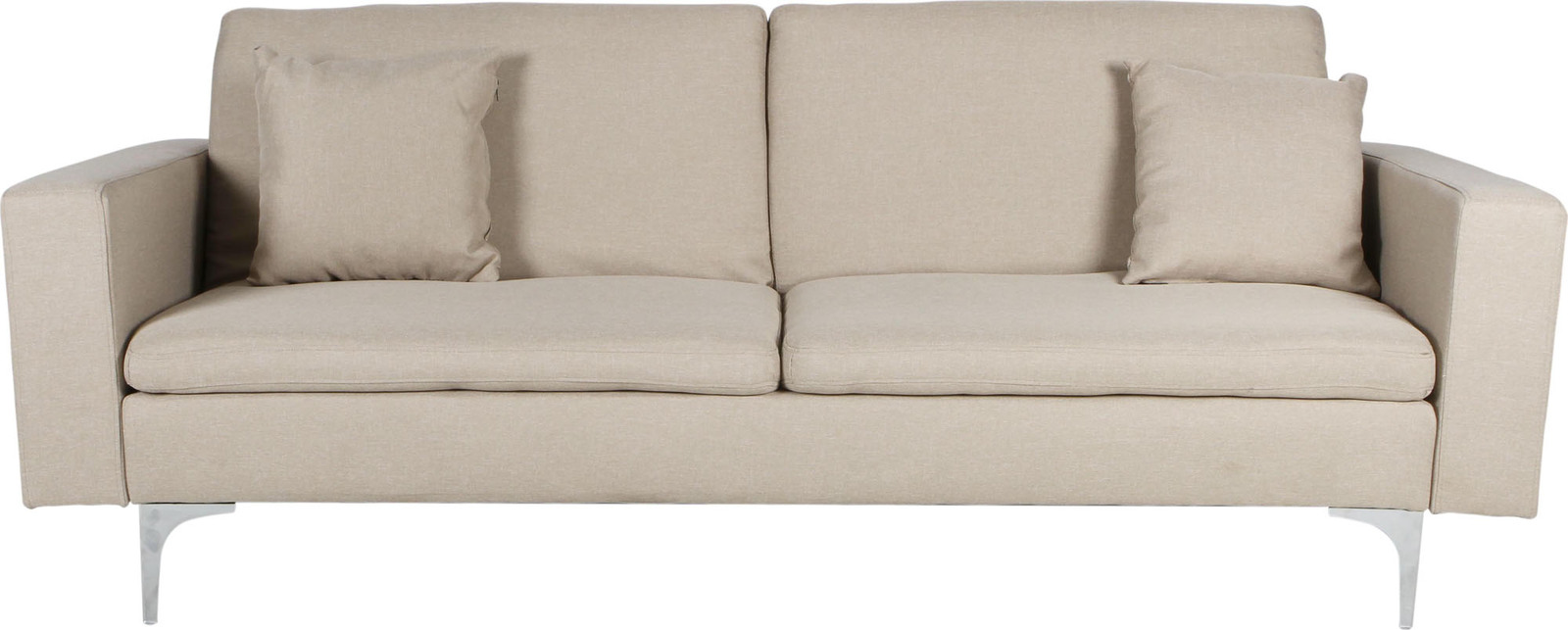 Sweda Linen Look 3 Seater Sofa Bed Lounge Beige