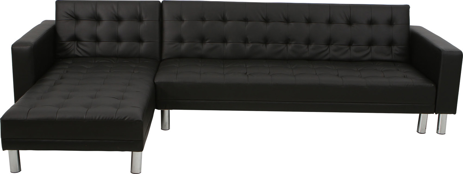 Ultima 4 Seater Sectional Sofa Bed Lounge Black 