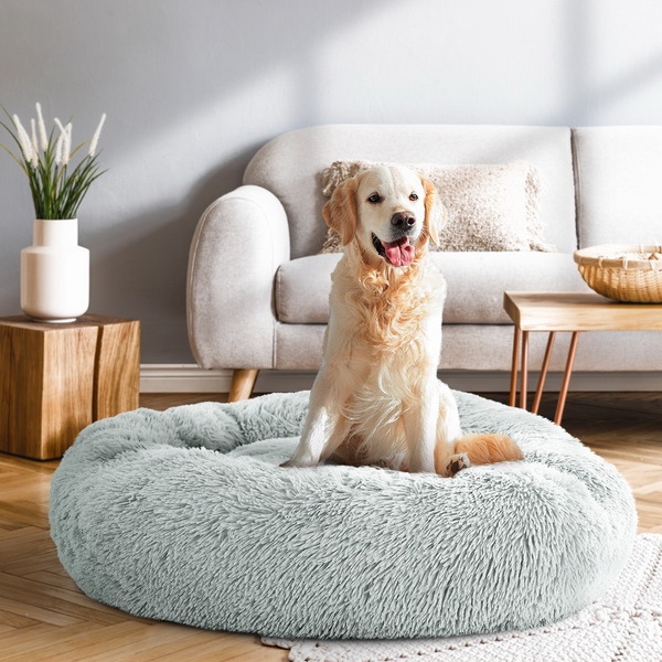 Washable Pet Bed Dog Cat Calming Bed Small 90cm Light Grey