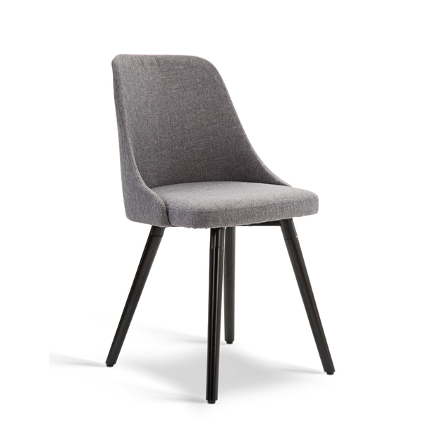 Set of 2 Fabric Dining Chair - Grey