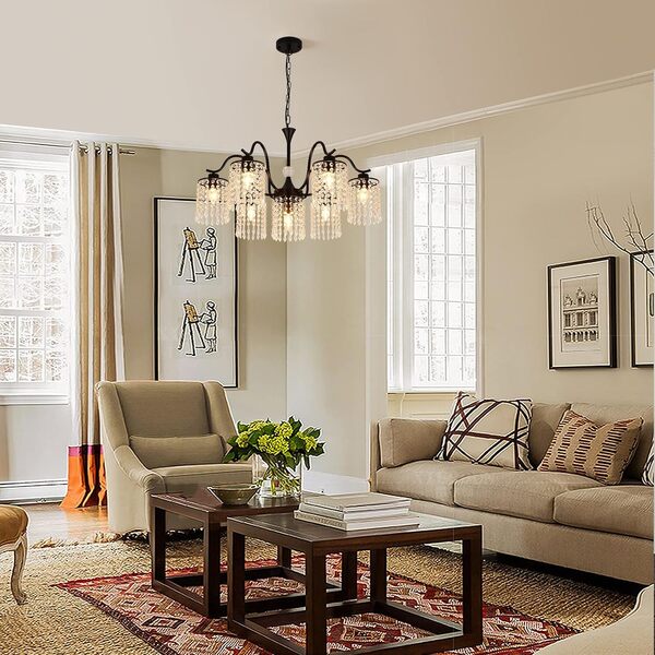 Crystal farmhouse chandelier discount