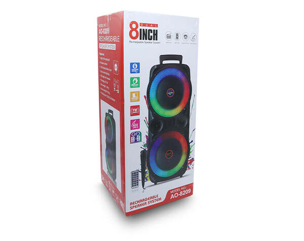 Dual 8 Portable Bluetooth® Party Speaker
