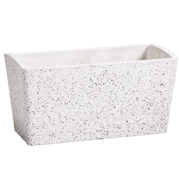 Imitation Stone Concrete White Stone Rectangle Planter 50Cm