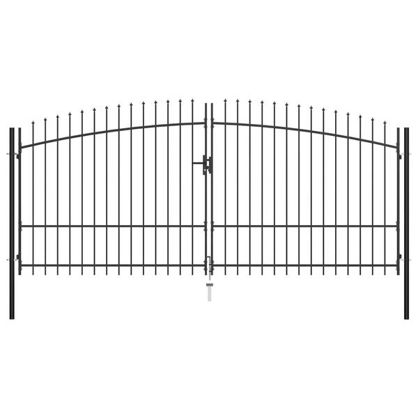 Double Door Fence Gate with Spear Top  L