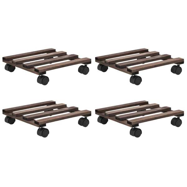 Plant Rollers 4 pcs Cedar Wood