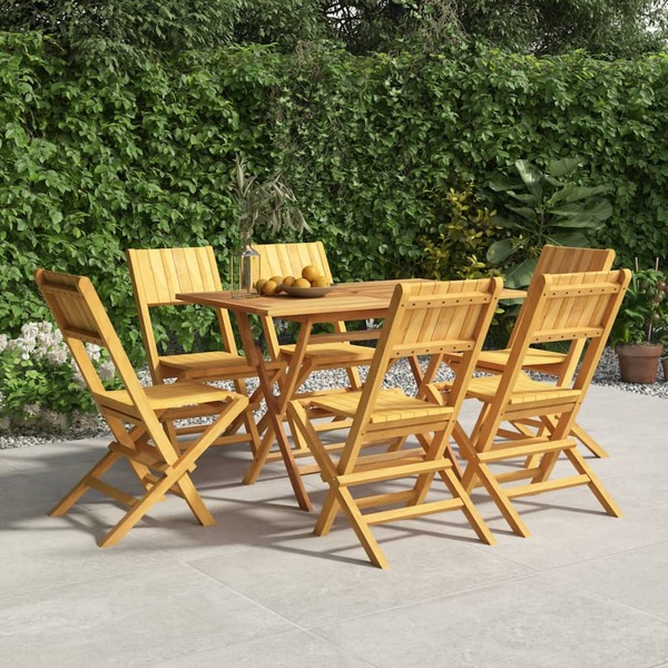 6Piece Teak Wood Foldable Garden Chair Set Afterpay Zippay zipMoney