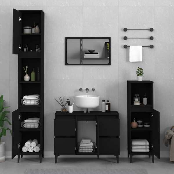 Complete Black Wood Trio for Your Bath 3Piece Furniture Set Afterpay