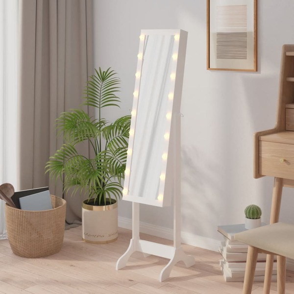 Pure Elegance A White FreeStanding Mirror with LED Afterpay zipPay