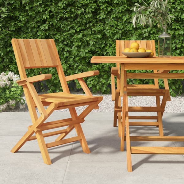 Teakwood Duo Exquisite Folding Garden Chairs Set Afterpay zipPay zipMoney