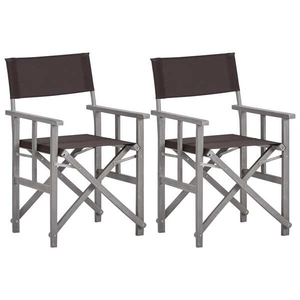 Director's Chairs 2 pcs Solid Acacia Wood