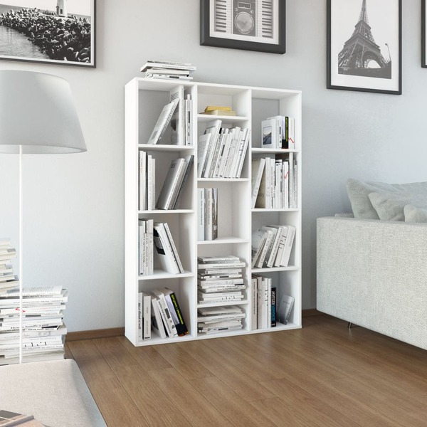 Room Divider/Book Cabinet White 100x24x140 cm Chipboard