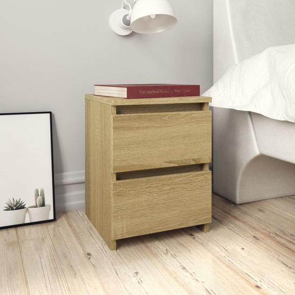 Bedside Cabinets 2 pcs Sonoma Oak 30x30x40 cm Chipboard