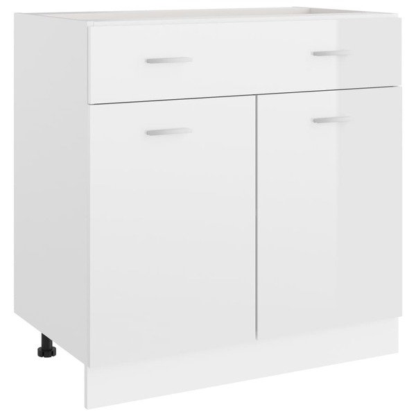 Drawer Bottom High Gloss White Engineered Wood Afterpay