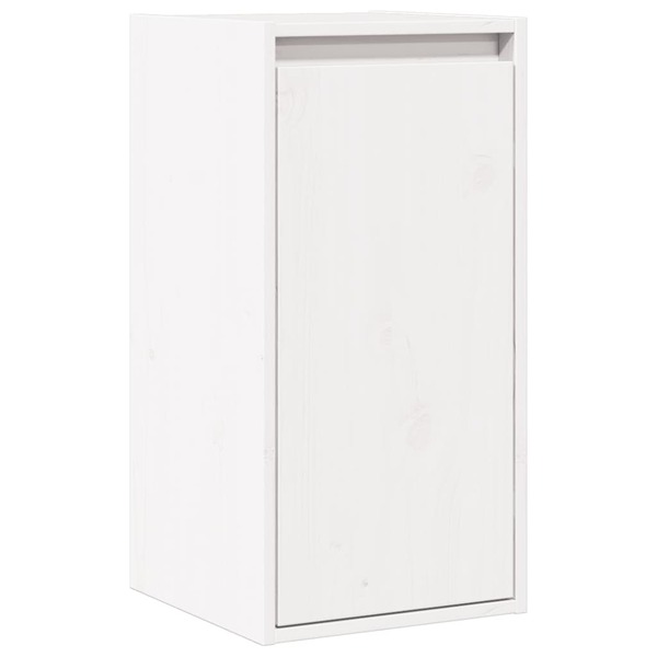 Wall Cabinet White Solid Wood Pine