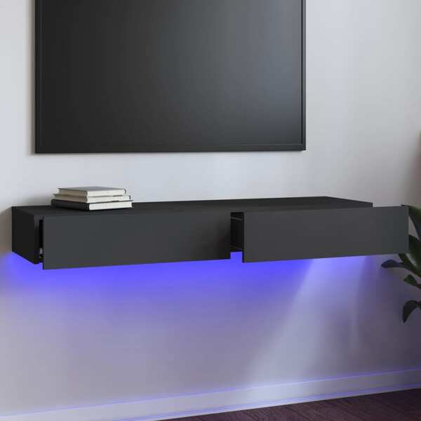 Illuminating Elegance Grey TV with LED Lights Afterpay