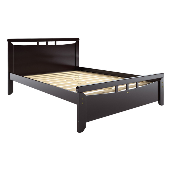 Double Size Wooden Bed Frame - Dark Cherry