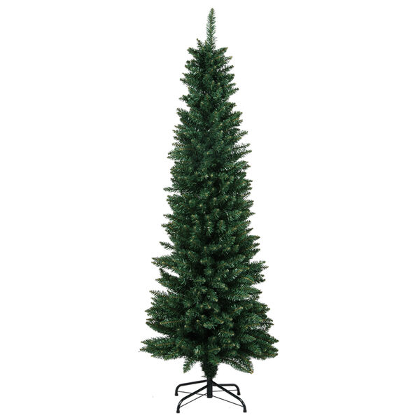 Compact 1.8M 600Tips Pencil Christmas Tree  Wood Finish Classic