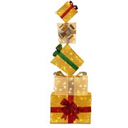 Christmas Present Stack with Lights  167cm Outdoor