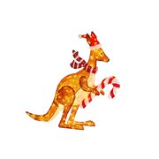 Christmas Kangaroo Display with Lights 99cm