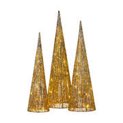 3pc Christmas Tree Indoor Outdoor Display Decoration LED Lights Front Yard Lawn