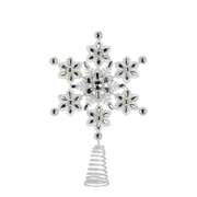Snowflake Christmas Tree Topper with Beaded Detailing Decoration Ornament