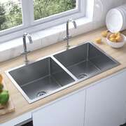 Stainless Steel Kitchen Sink Silver 5x44x20cm