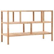 Bathroom Shelf Solid Walnut Wood 100x40x65cm Storage Rack Organiser