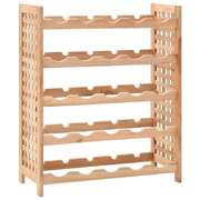 Wine Rack Solid Walnut 25 Bottles 63x25x73cm