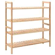 Walnut Shoe Rack Storage 69x26x81cm