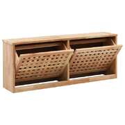 Shoe Storage Bench Solid Wood 94x20x38cm