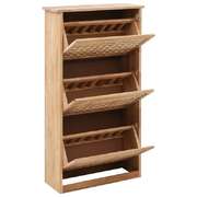 Shoe Storage Solid Walnut Cabinet 55x20x104cm