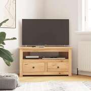 Corner Tv Cabinet Natural Wood 93x49x49cm