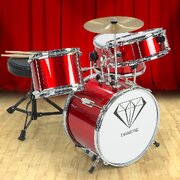 Children's 4pc Drum Kit - Red