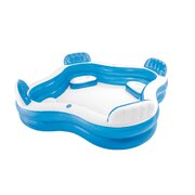 Square Inflatable Family Lounge Pool, Large Portable Pool, Kids and Adults