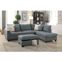 Chaise Lounge | Fabric Lounge | Macintosh 3.5 Seater (Steel)