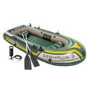 3 Inflatable Boat Set - 3-Person, Outdoor Recreation, Portable Dinghy