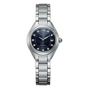 Citizen womens wrist watch with dark navy blue dial