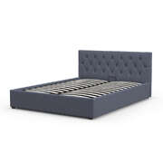 Luxury Gas Lift Bed Charcoal King - Upholstered Headboard
