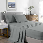Comfort Bamboo Cooling 2000TC Sheet Set Single Mid Grey