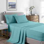 Comfort Bamboo Cooling 2000TC Sheet Set Single Aqua