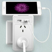 2 Outlet Surge Protected Powerboard with Dual USB Charging Ports