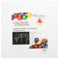 100 LED Solar Powered Lights Reindeer Feeding 73cm x 15cm x 46cm