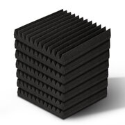 20pcs Studio Acoustic Foam Sound Absorption Proofing Panels 30x30cm Black Wedge 