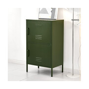 Double Storage Cabinet Shelf Organizer Green/White