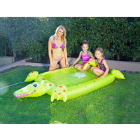 Aligator Inflatable Pool with Water Sprayer 217 x 138 x 63cm