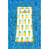 Inflatable Pool Float Pineapple Print Air Bed 181 x 82 x 22cm    