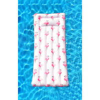 Inflatable Pool Float Flamingo Print Air Bed 181 x 82 x 22cm     
