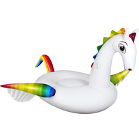 Inflatable Pool Float Giant Rainbow Pegasus 256 x 256 x 137cm